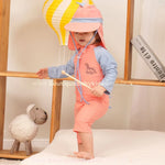 Macacão de Praia Infantil Dinossauro com Chapéu Rosa - Boutique Baby Kids 