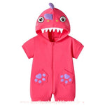 Macaquinho Bebê Fantasia Bichinho Dinossauro Pink - Boutique Baby Kids 