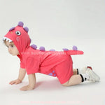 Macaquinho Bebê Fantasia Bichinho Dinossauro Pink - Boutique Baby Kids 