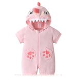 Macaquinho Bebê Fantasia Bichinho Dinossaura Rosa - Boutique Baby Kids 