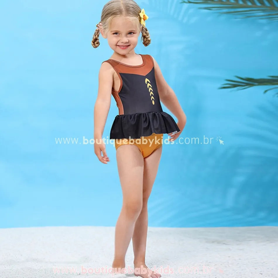 Maiô Infantil Disney Frozen Princesa Anna - Boutique Baby Kids