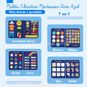 Maleta Educativa Montessori Dinossauro Azul - Boutique Baby Kids
