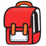 Mochila Infantil Escolar Costas Colorblock Cartoon 2D Vermelho - Boutique Baby Kids