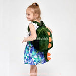 Mochila Infantil Dinossauro com Capuz Removível Verde - Boutique Baby Kids