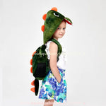 Mochila Infantil Dinossauro com Capuz Removível Verde - Boutique Baby Kids