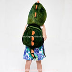 Mochila Infantil Dinossauro com Capuz Removível Verde - Boutique Baby Kids