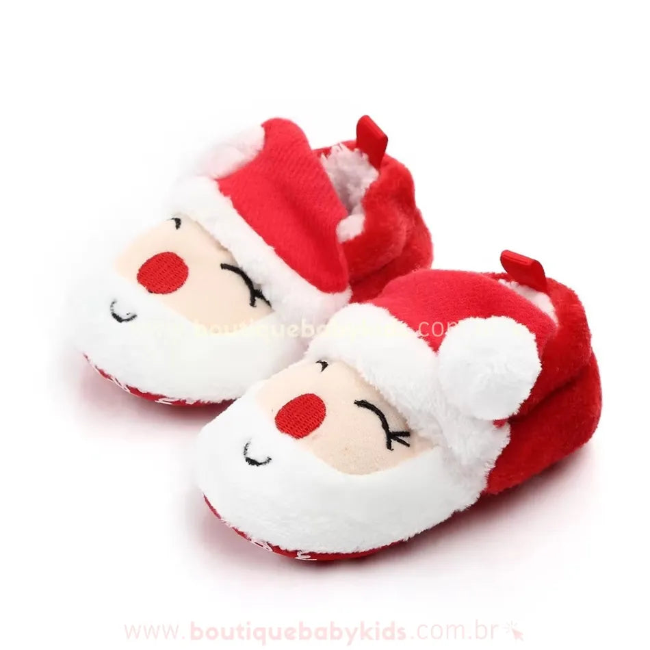 Pantufinha Bebê Natalina Papai Noel - Boutique Baby Kids