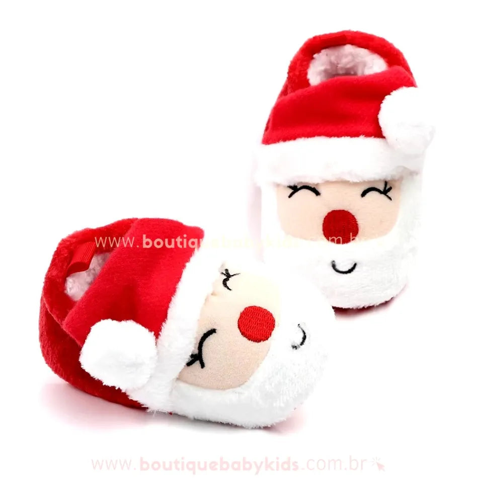 Pantufinha Bebê Natalina Papai Noel - Boutique Baby Kids