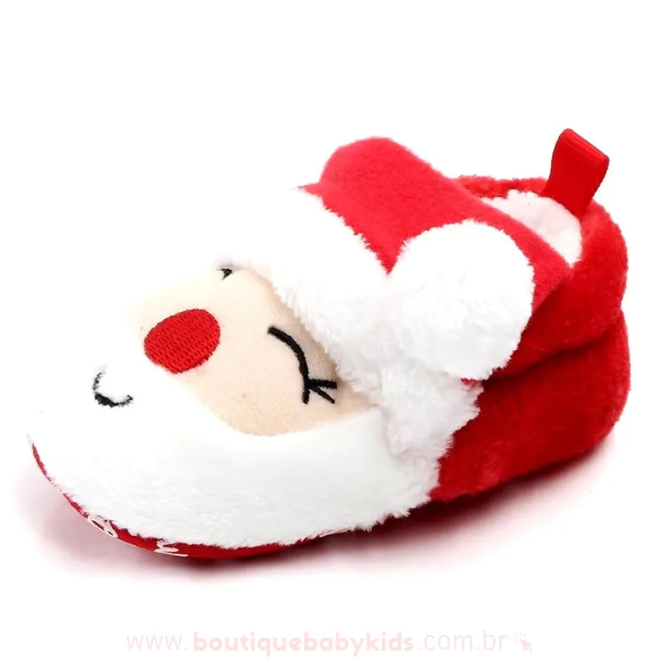 Pantufinha Bebê Natalina Papai Noel - Boutique Baby Kids
