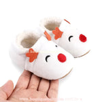 Pantufinha de Bebê Temática Natalina Rena Branca - Boutique Baby Kids 