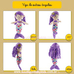Pelúcia Pequena Sereia Roxa 30 cm - Boutique Baby Kids