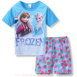 Pijama Infantil Curto Frozen Aventura Congelante Azul - Boutique Baby Kids