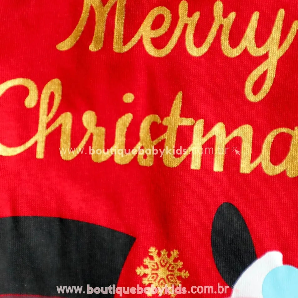 Pijama Infantil Longo Temático Natal
