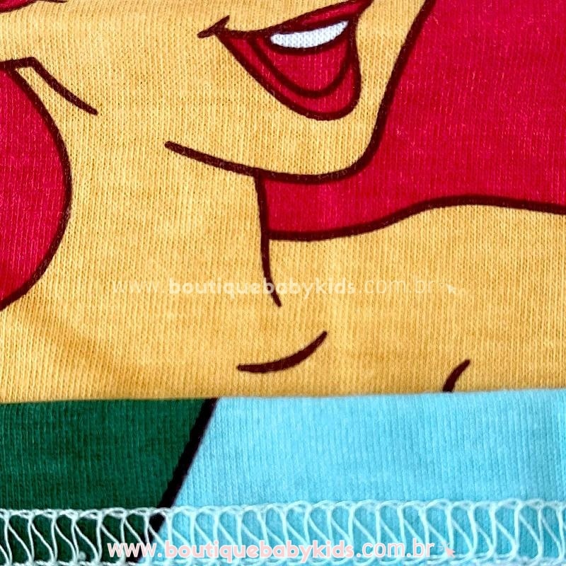 Pijama Infantil Longo Pequena Sereia Ariel