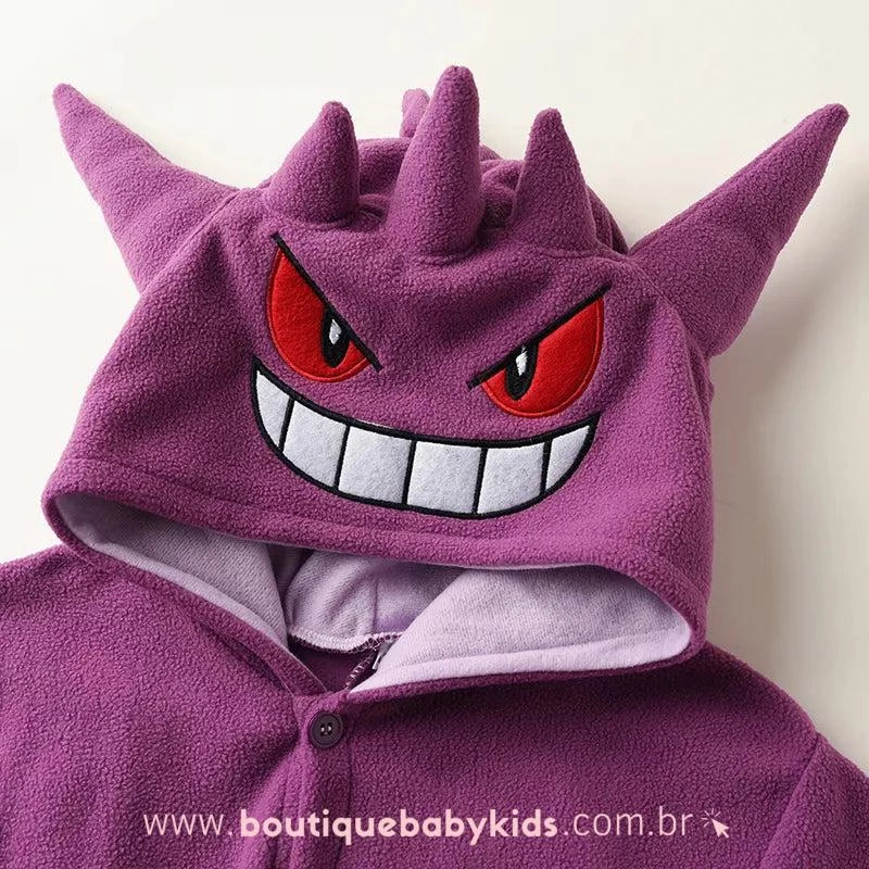 Macacão Infantil Fantasia Pokémon Gengar