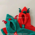 Poncho Natalino Peluciado Capuz de Rena - Boutique Baby Kids