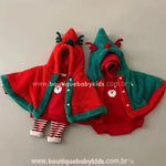 Poncho Natalino Peluciado Capuz de Rena - Boutique Baby Kids