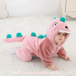 Macacão Bebê Fantasia Bichinho Dinossaura Rosa - Boutique Baby Kids 