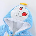 Macacão Bebê Fantasia Doraemon Forrado com Pezinho Azul - Boutique Baby Kids