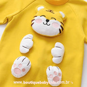 Macacão Bebê Bichinho Tigre 3D