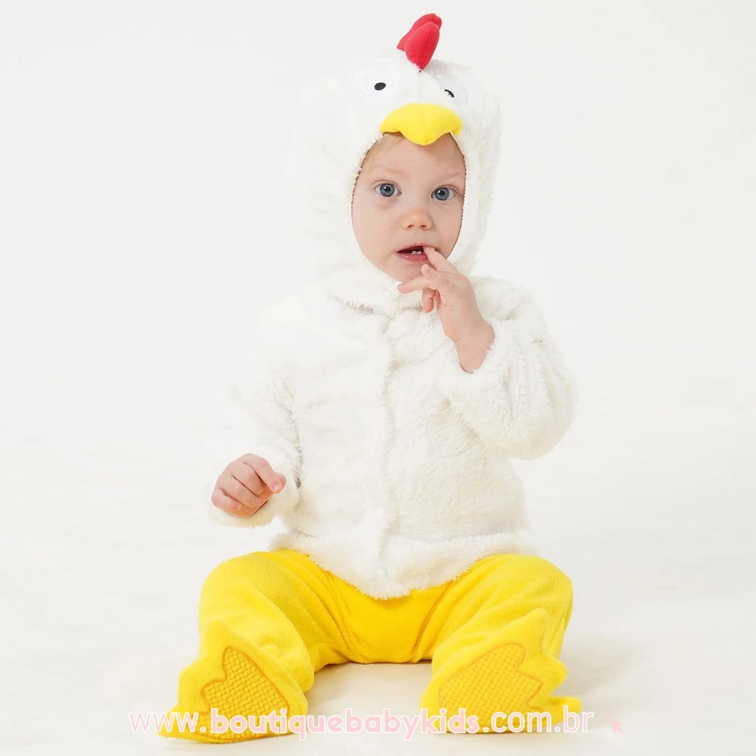 Macacão Bebê Fantasia Pintinho Galinha - Boutique Baby Kids