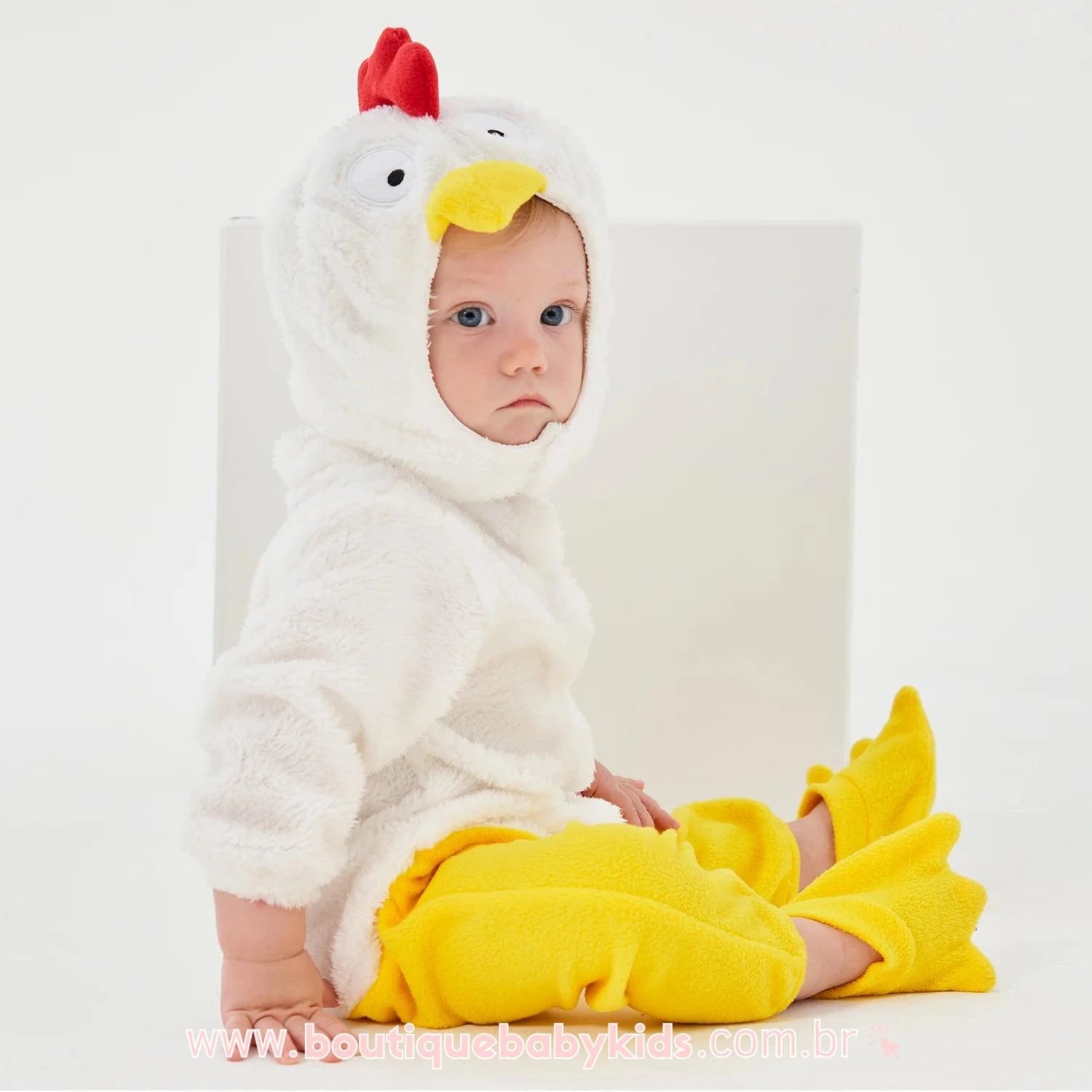 Macacão Bebê Fantasia Pintinho Galinha - Boutique Baby Kids
