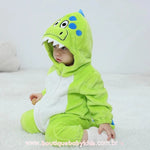 Macacão Bebê Fantasia Bichinho Dinossauro Verde - Boutique Baby Kids