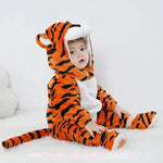 Macacão Bebê Fantasia Bichinho Tigre Laranja com Botinha - Boutique Baby Kids