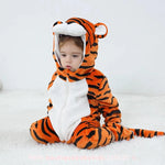 Macacão Bebê Fantasia Bichinho Tigre Laranja com Botinha - Boutique Baby Kids