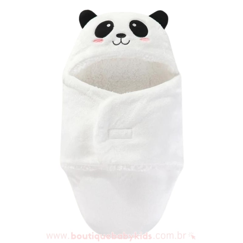 Saco de Dormir Bebê Sherpa Ursinho Panda - Boutique Baby Kids