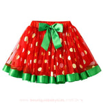 Saia Infantil Tule Poá Encanto de Natal Vermelho - Boutique Baby Kids