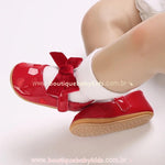 Sapatilha Bebê Verniz Vermelha com Laço - Boutique Baby Kids