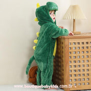 Macacão Bebê Fantasia Bichinho Dinossauro Verde - Boutique Baby Kids