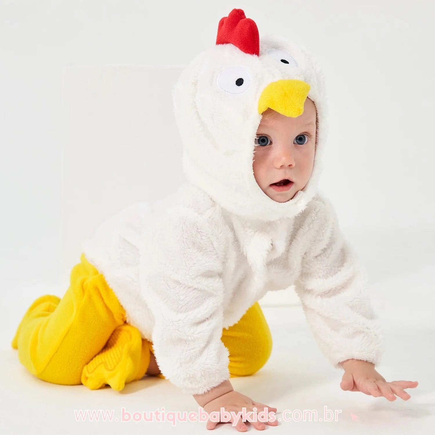 Macacão Bebê Fantasia Pintinho Galinha - Boutique Baby Kids