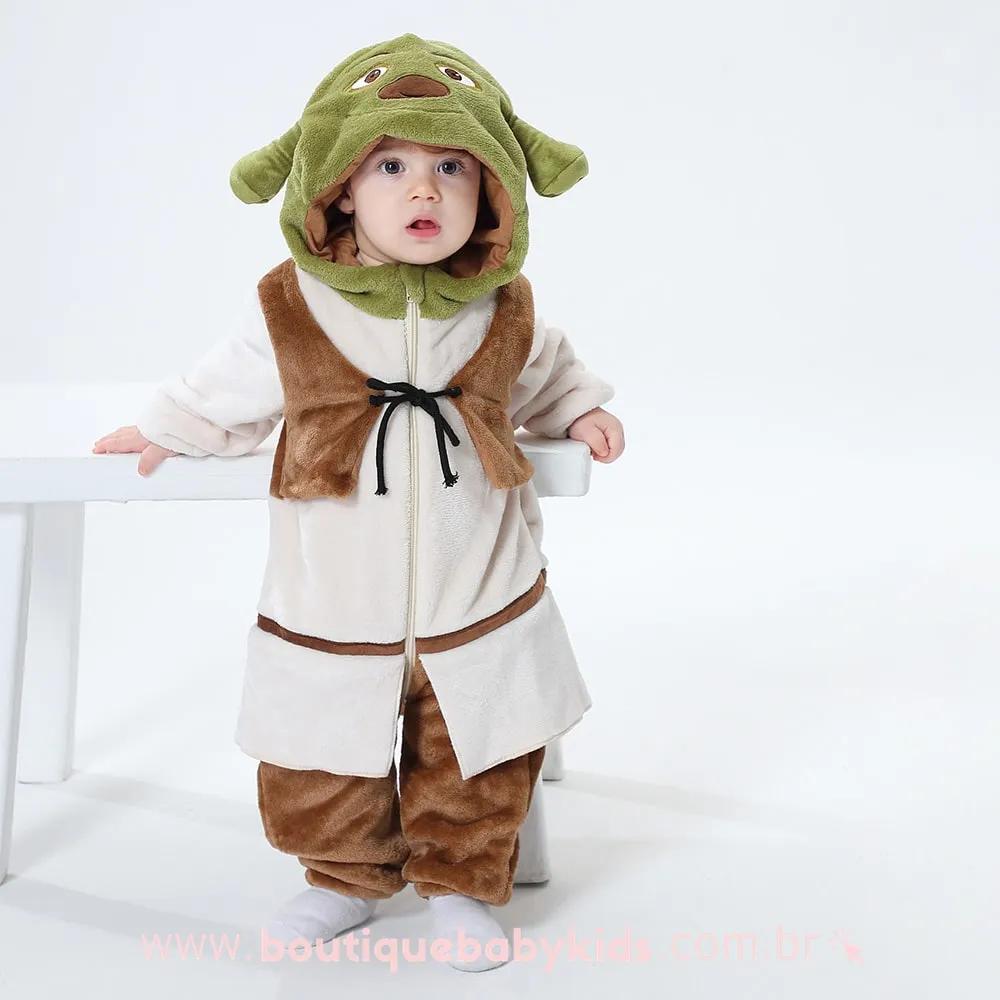 Macacão Bebê Fantasia Shrek - Boutique Baby Kids