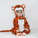Macacão Bebê Fantasia Bichinho Tigre Laranja com Botinha - Boutique Baby Kids