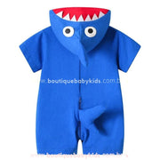 Macaquinho Bebê Fantasia Tubarão Azul - Boutique Baby Kids