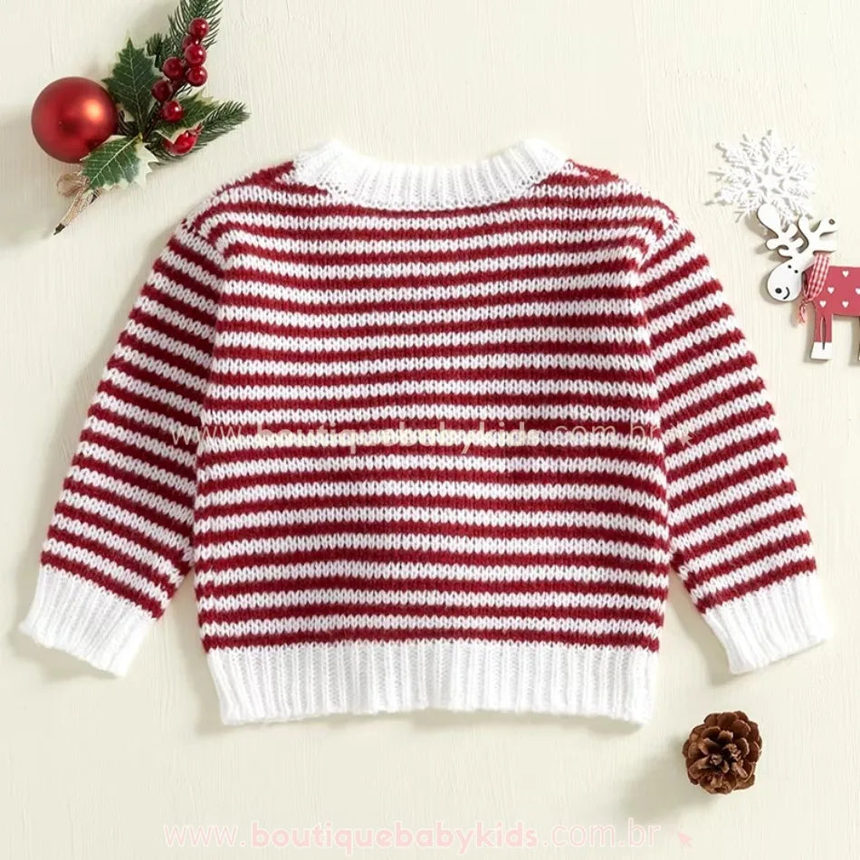 Suéter Tricot Natalino Papai Noel