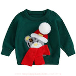 Suéter Bebê Tricot Natalino Ursinho com Cachecol - Boutique Baby Kids