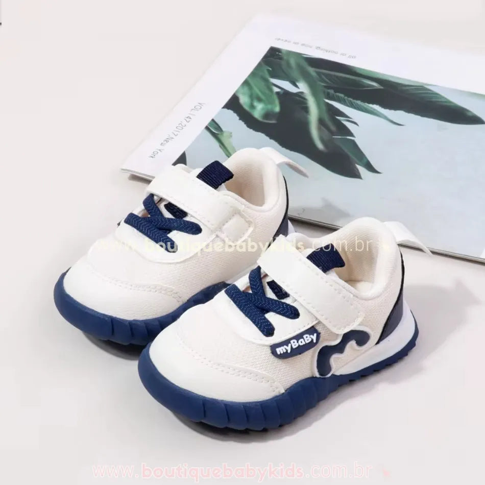 Tênis Infantil Primeiros Passos MyBaby Azul - Boutique Baby Kids 