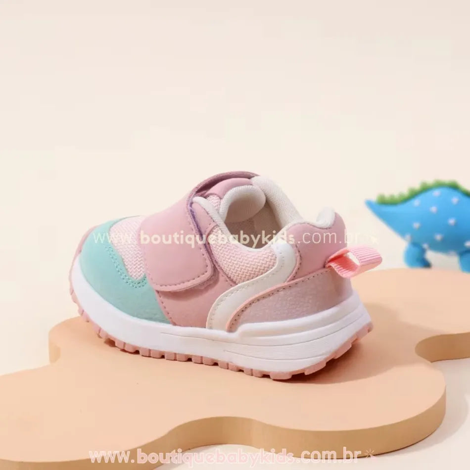Tênis Infantil Primeiros Passos Playtime Rosa - Boutique Baby Kids 
