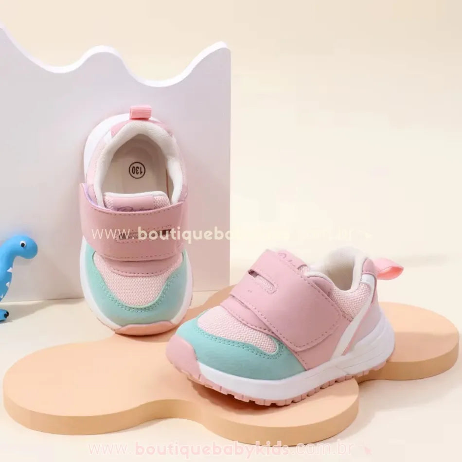 Tênis Infantil Primeiros Passos Playtime Rosa - Boutique Baby Kids 