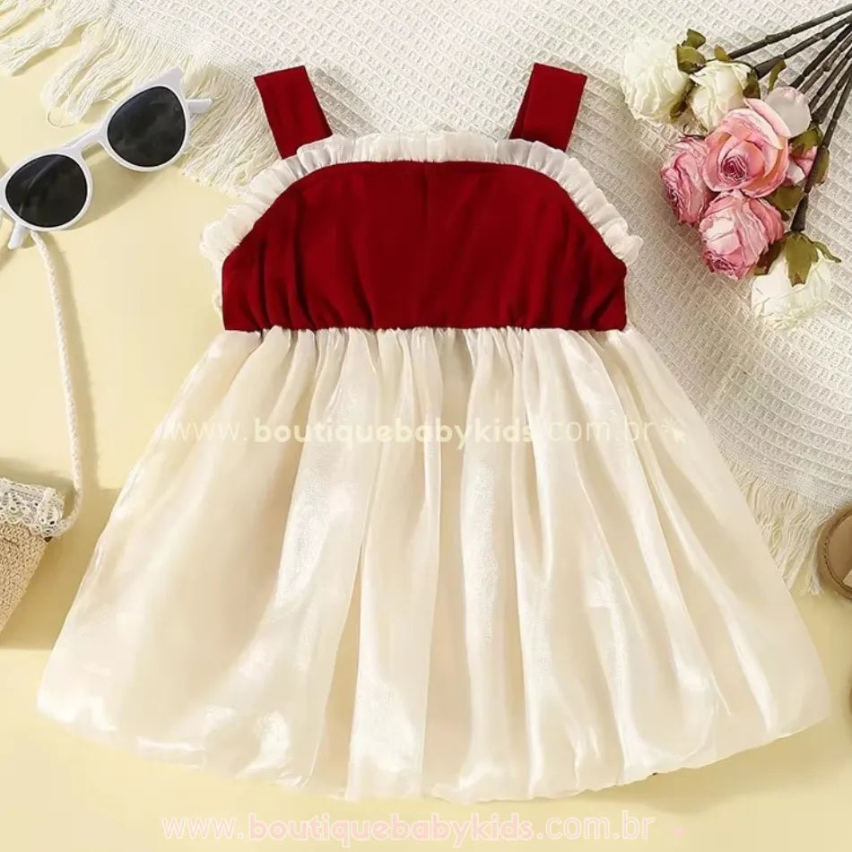 Vestido Bebê Doçura com Laços de Cetim