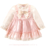 Vestido Bebê Encanto Ursinha com Laço Rosa - Boutique Baby Kids 