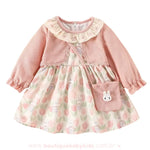 Vestido Bebê Páscoa Jardim da Coelhinha com Bolsa Rosa - Boutique Baby Kids