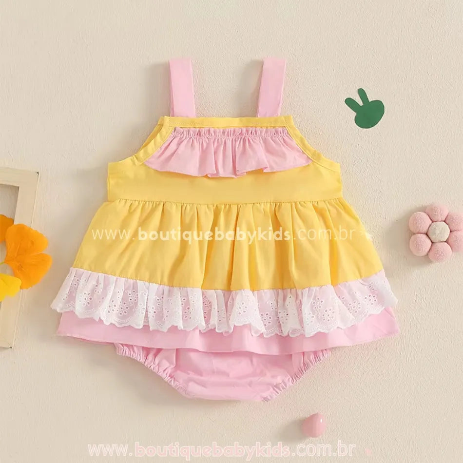 Vestido Bebê Páscoa Encantada