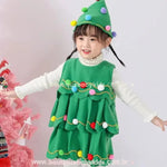 Vestido Infantil Árvore de Natal com Gorro - Boutique Baby Kids