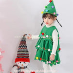 Vestido Infantil Árvore de Natal com Gorro - Boutique Baby Kids