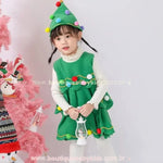 Vestido Infantil Árvore de Natal com Gorro - Boutique Baby Kids