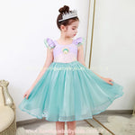 Vestido Infantil Fantasia Princesa Pequena Sereia Ariel Encantada - Boutique Baby Kids